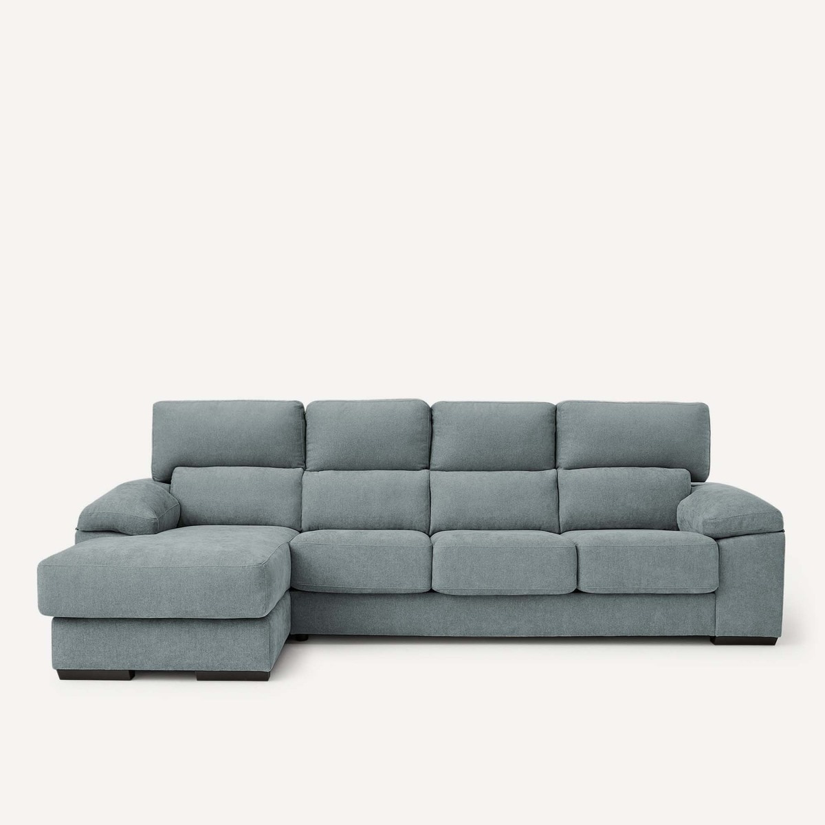 Sofá de 3 plazas con asientos deslizantes y chaiselongue izquierda Jerte El Corte Inglés. - Storm/Aqua Storm/Aqua-1