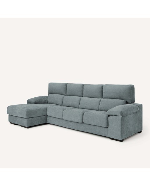 Sofá de 3 plazas con asientos deslizantes y chaiselongue izquierda Jerte El Corte Inglés. - Storm/Aqua Storm/Aqua-2