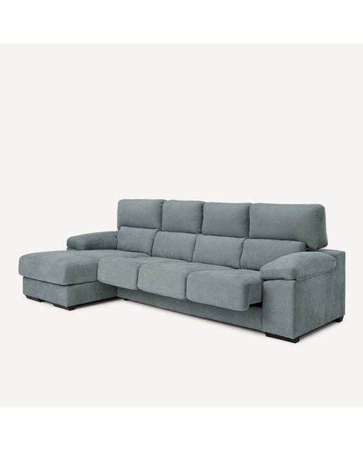 Sofá de 3 plazas con asientos deslizantes y chaiselongue izquierda Jerte El Corte Inglés. - Storm/Aqua Storm/Aqua-8