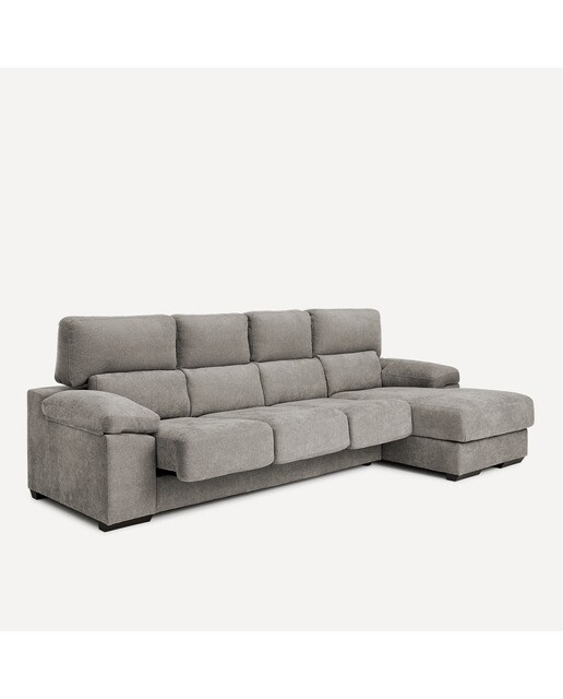 Sofá de 3 plazas con asientos deslizantes y chaiselongue derecha Jerte El Corte Inglés - Storm/Gris medio Storm/Gris medio-8
