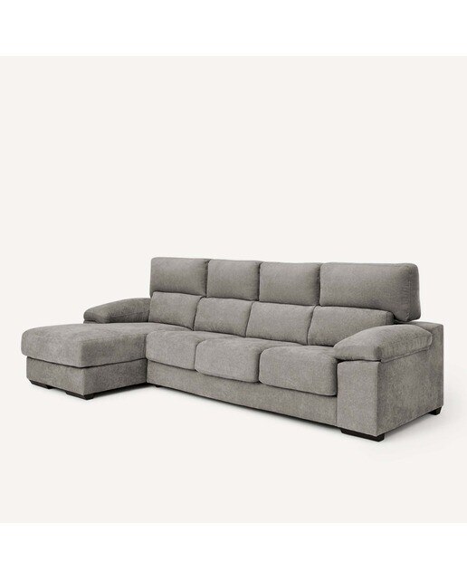 Sofá de 3 plazas con asientos deslizantes y chaiselongue izquierda Jerte El Corte Inglés. - Storm/Gris medio Storm/Gris medio-2