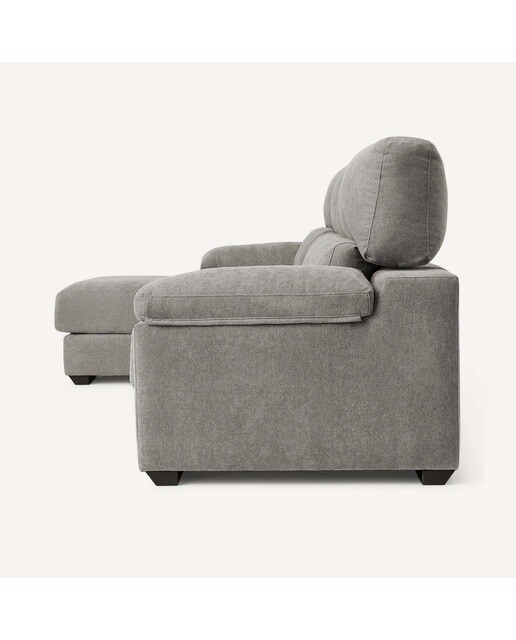 Sofá de 3 plazas con asientos deslizantes y chaiselongue izquierda Jerte El Corte Inglés. - Storm/Gris medio Storm/Gris medio-3