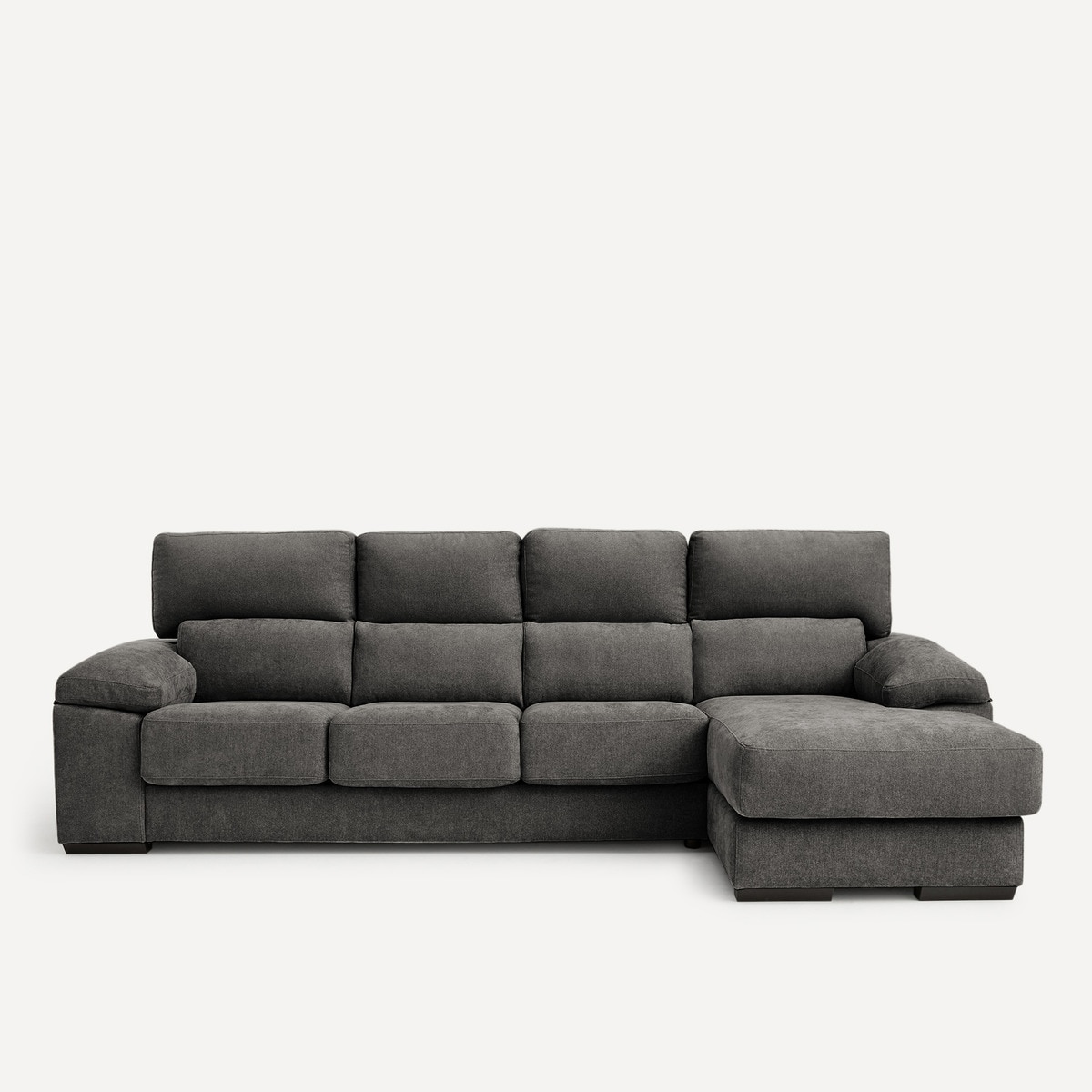 Sofá de 3 plazas con asientos deslizantes y chaiselongue derecha Jerte El Corte Inglés - Storm/Gris oscuro Storm/Gris oscuro-1