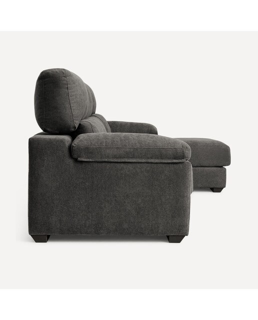 Sofá de 3 plazas con asientos deslizantes y chaiselongue derecha Jerte El Corte Inglés - Storm/Gris oscuro Storm/Gris oscuro-3