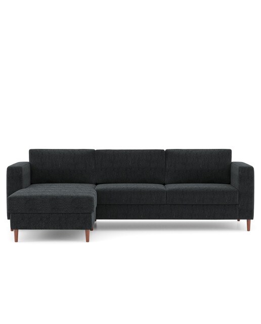 Sofá de 4 plazas con chaiselongue reversible Alan El Corte Inglés - Gris claro Antracita-2