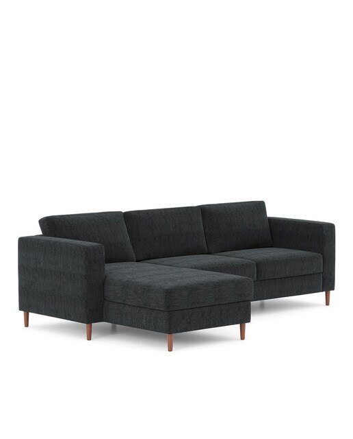 Sofá de 4 plazas con chaiselongue reversible Alan El Corte Inglés - Gris claro Antracita-6
