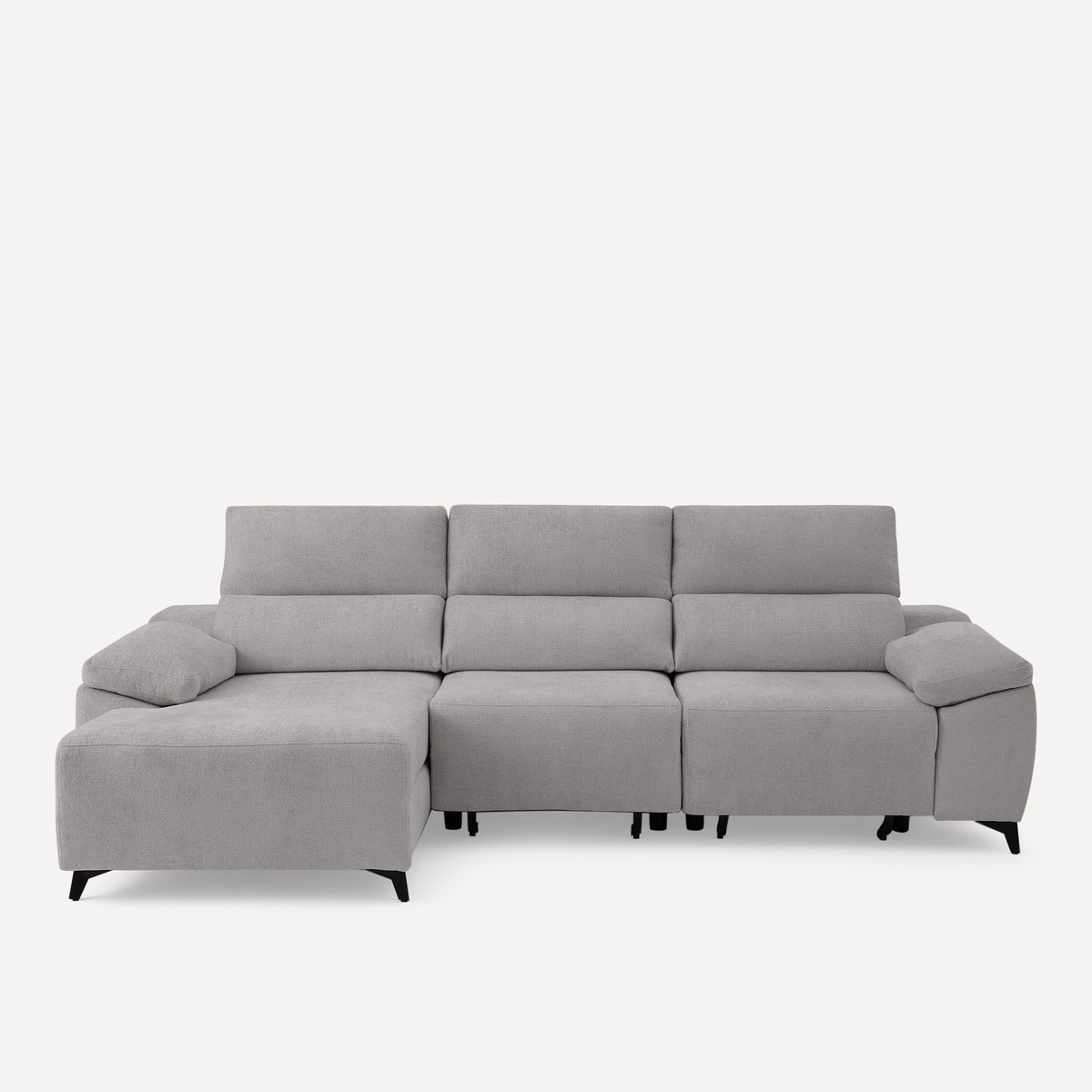 Imagem 0 de Sofá Estofado de 3 Lugares com 2 Assentos Deslizantes Elétricos e Chaise-longue Esquerda Fedra