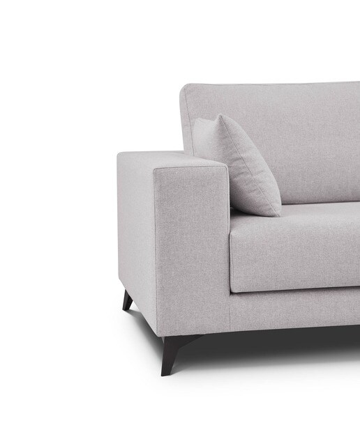 Sofá tapizado con chaiselongue derecha Nido El Corte Inglés - Gris claro 250 cm Gris claro-5