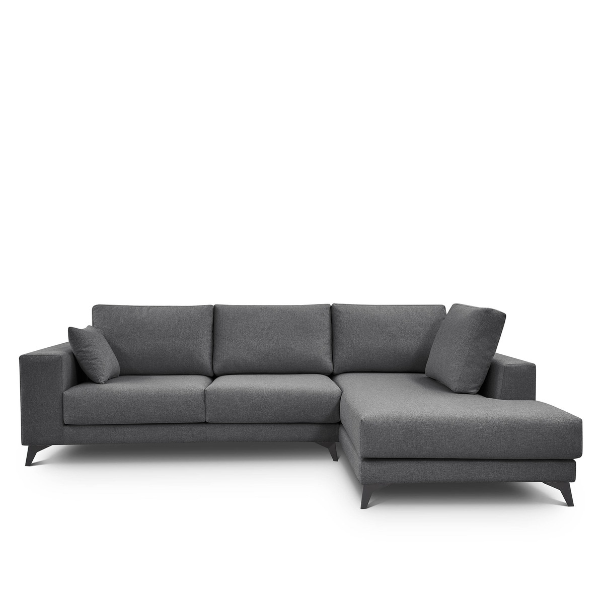 Sofá Estofado com Chaise-Longue Direita Nido Antracite-1