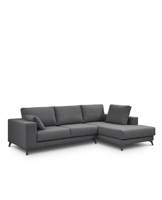 Sofá Estofado com Chaise-Longue Direita Nido Antracite-2