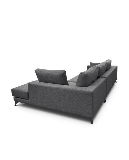 Sofá Estofado com Chaise-Longue Direita Nido Antracite-4