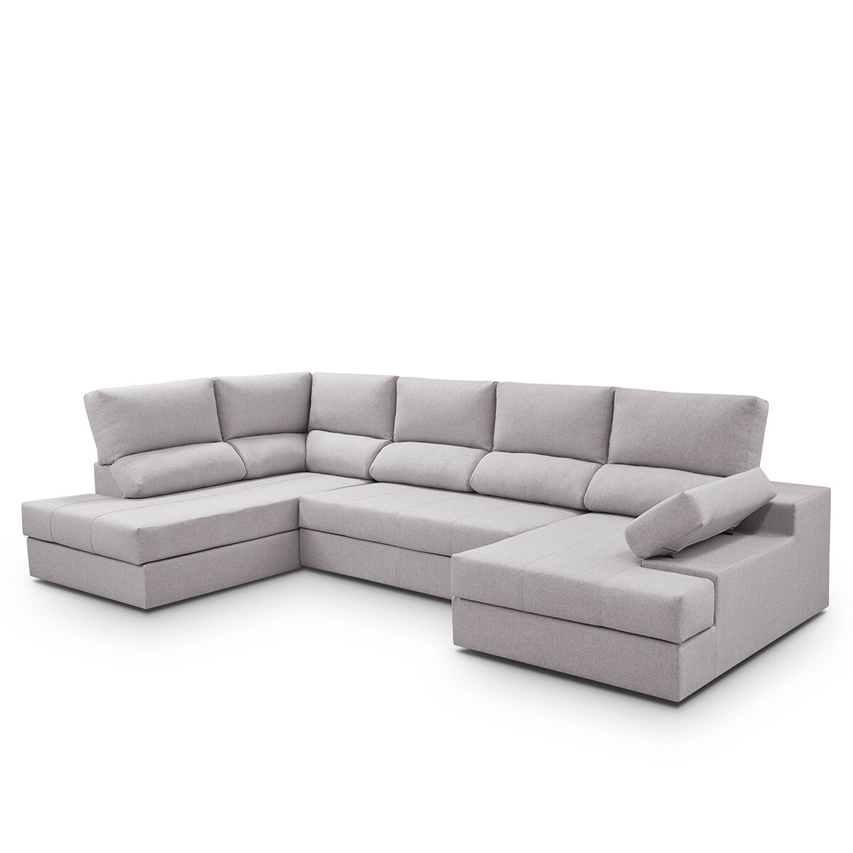 Sofá cama con rinconera izquierda y chaiselongue derecha Eskil El Corte Inglés - Gris claro 296 cm Gris claro-3