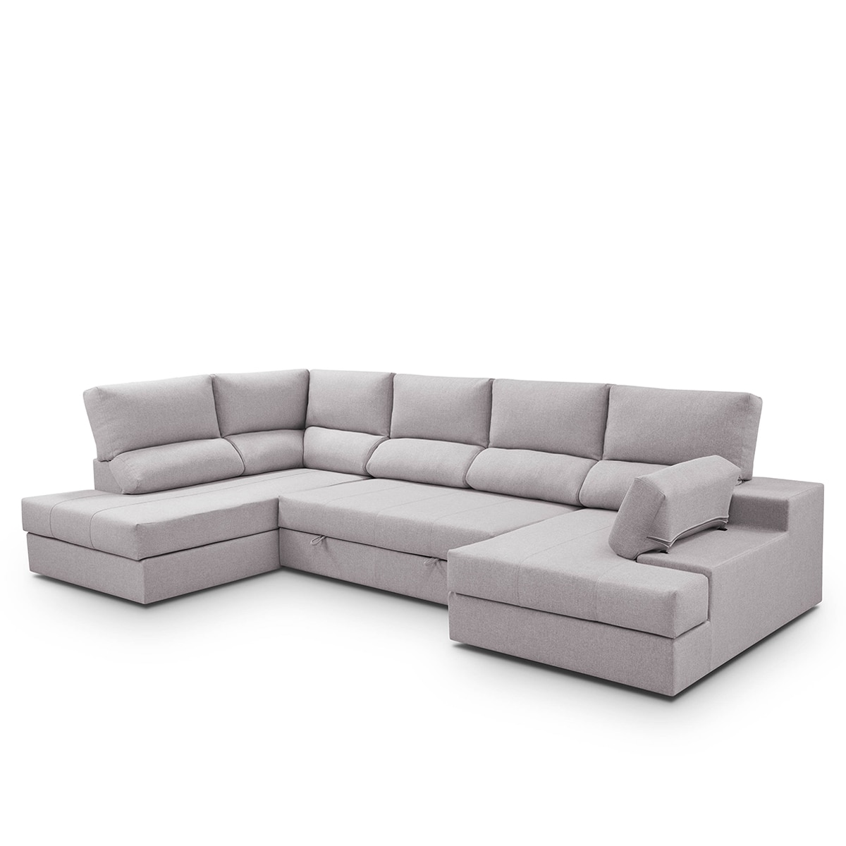 Sofá cama con rinconera izquierda y chaiselongue derecha Eskil El Corte Inglés - Gris claro 296 cm Gris claro-5