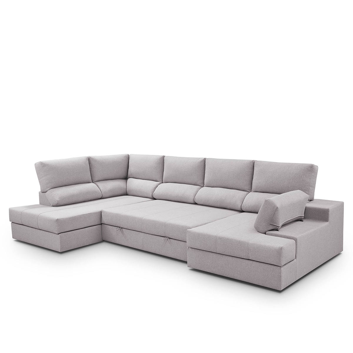 Sofá cama con rinconera izquierda y chaiselongue derecha Eskil El Corte Inglés - Gris claro 296 cm Gris claro-6