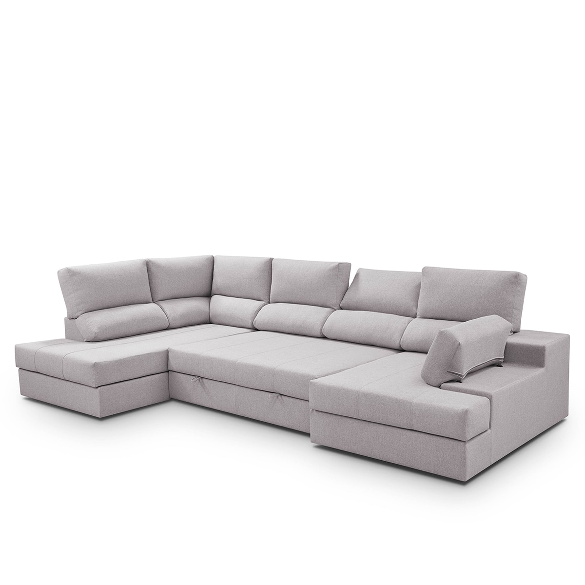 Sofá cama con rinconera izquierda y chaiselongue derecha Eskil El Corte Inglés - Gris claro 296 cm Gris claro-8