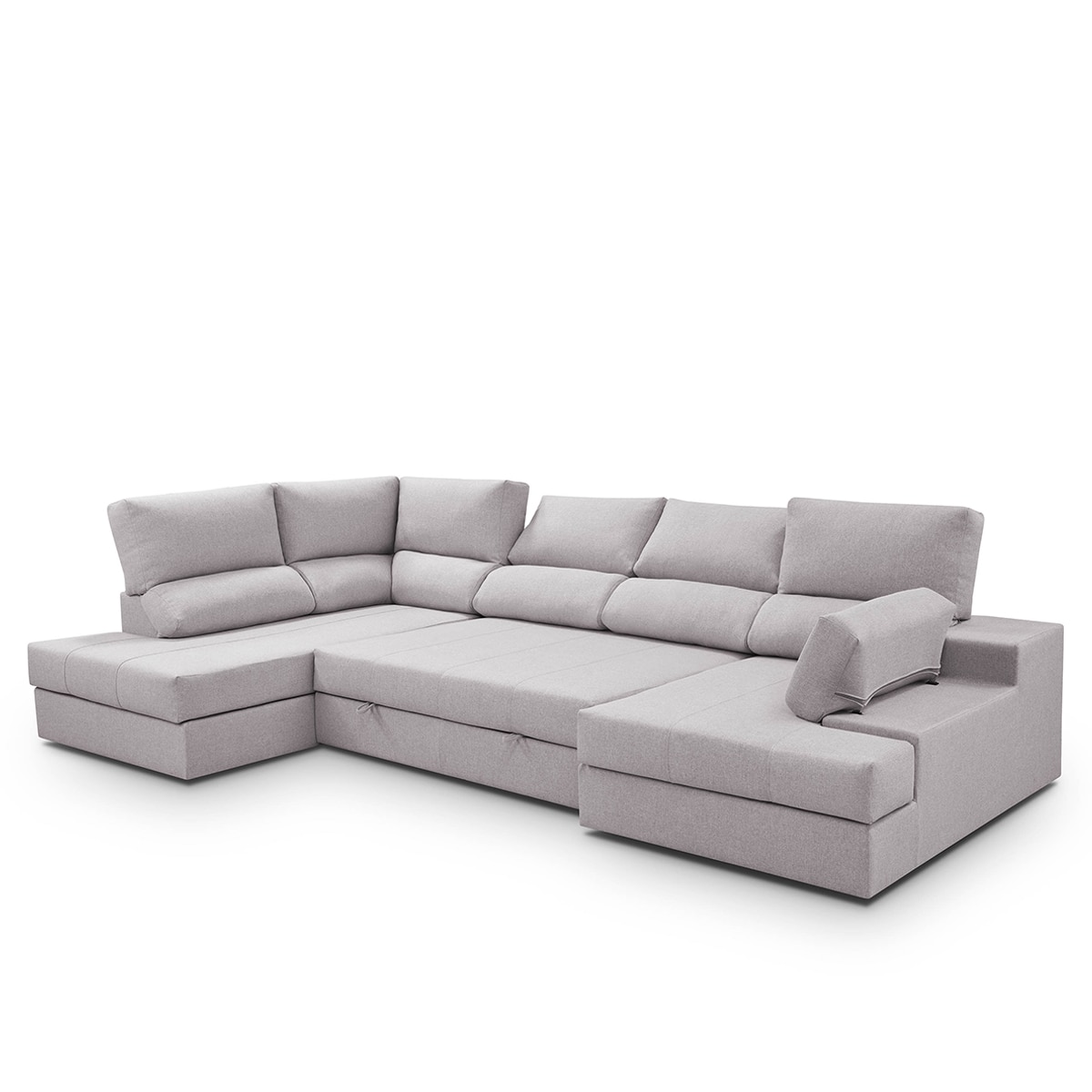 Sofá cama con rinconera izquierda y chaiselongue derecha Eskil El Corte Inglés - Gris claro 296 cm Gris claro-10