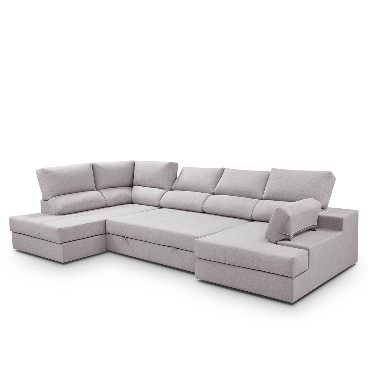 Sofá cama con rinconera izquierda y chaiselongue derecha Eskil El Corte Inglés - Gris claro 296 cm Gris claro-11