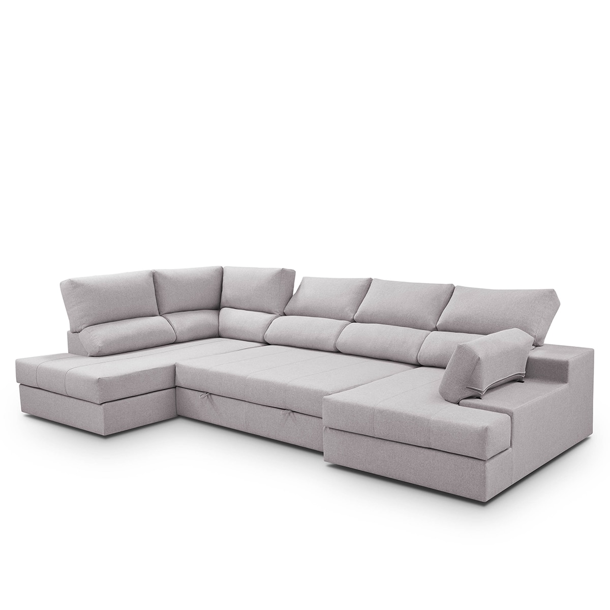 Sofá cama con rinconera izquierda y chaiselongue derecha Eskil El Corte Inglés - Gris claro 296 cm Gris claro-12