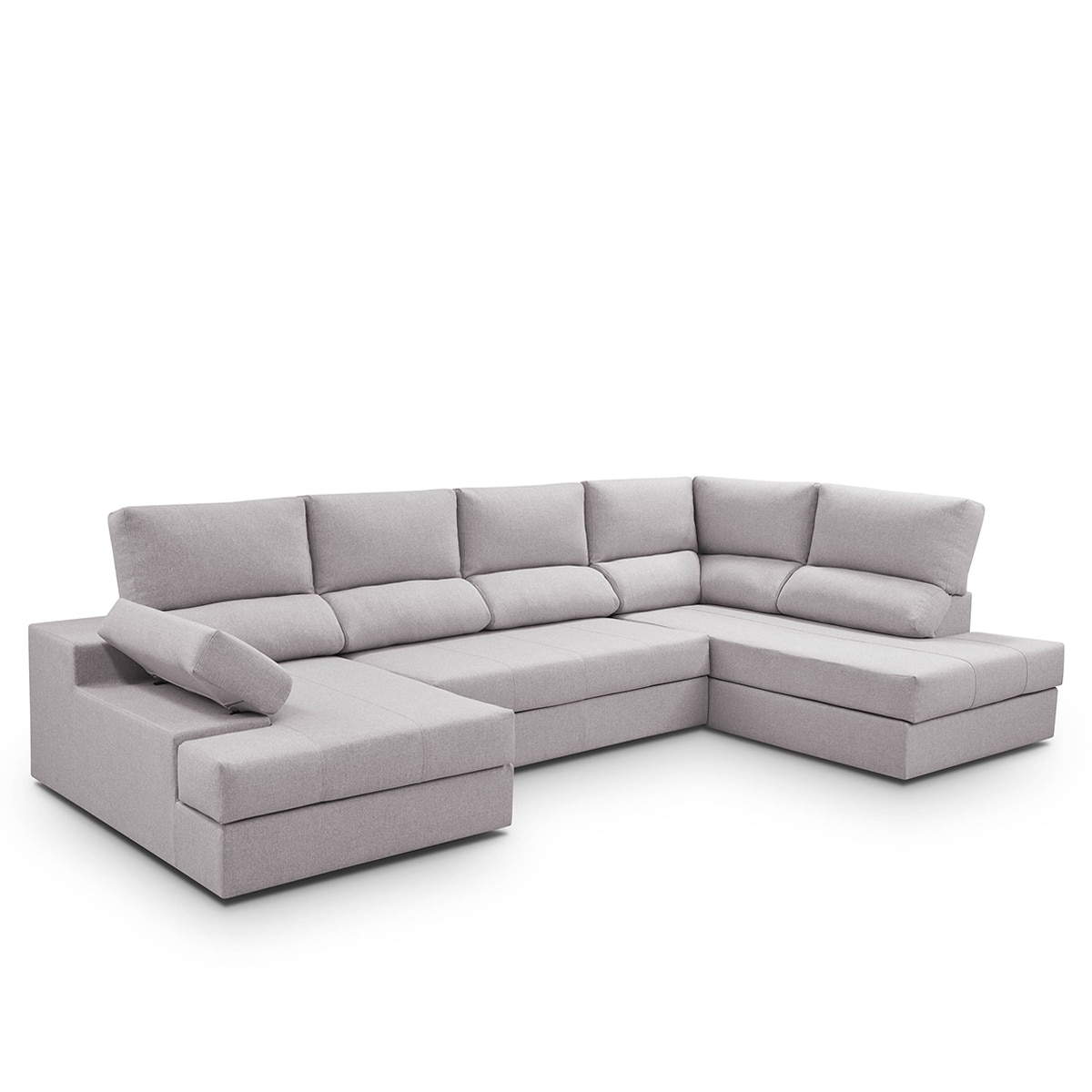 Sofá cama con rinconera derecha y chaiselongue izquierda Eskil El Corte Inglés - Gris claro 296 cm Gris claro-3