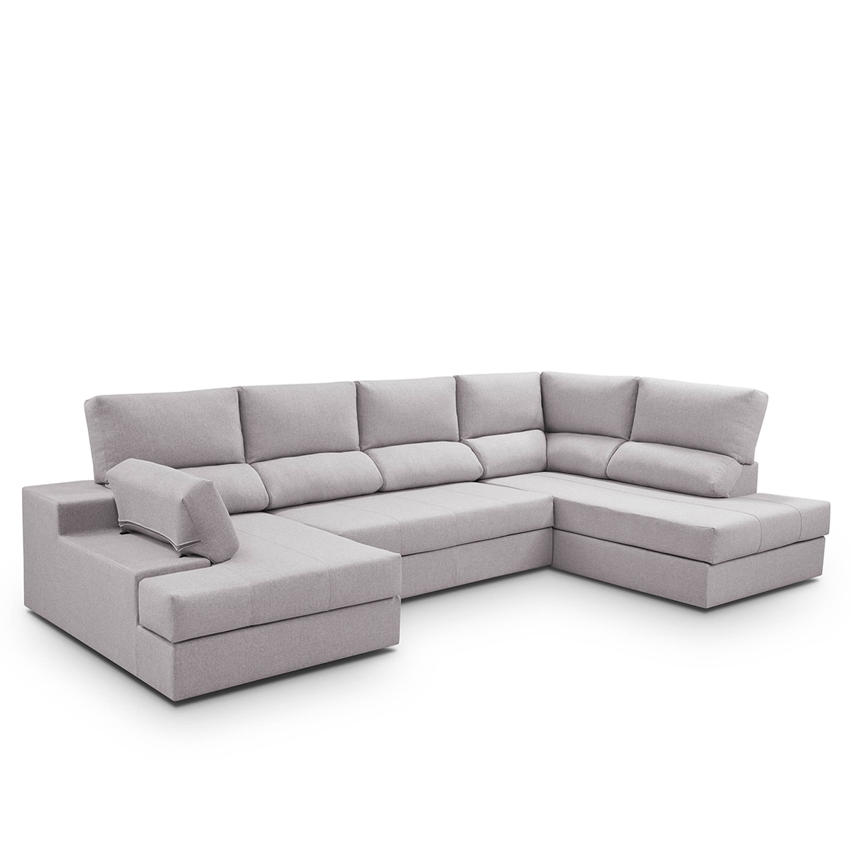 Sofá cama con rinconera derecha y chaiselongue izquierda Eskil El Corte Inglés - Gris claro 296 cm Gris claro-4