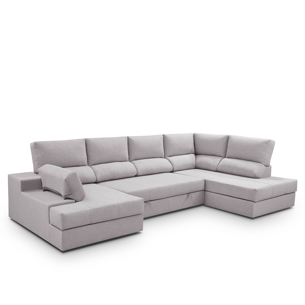 Sofá cama con rinconera derecha y chaiselongue izquierda Eskil El Corte Inglés - Gris claro 296 cm Gris claro-5