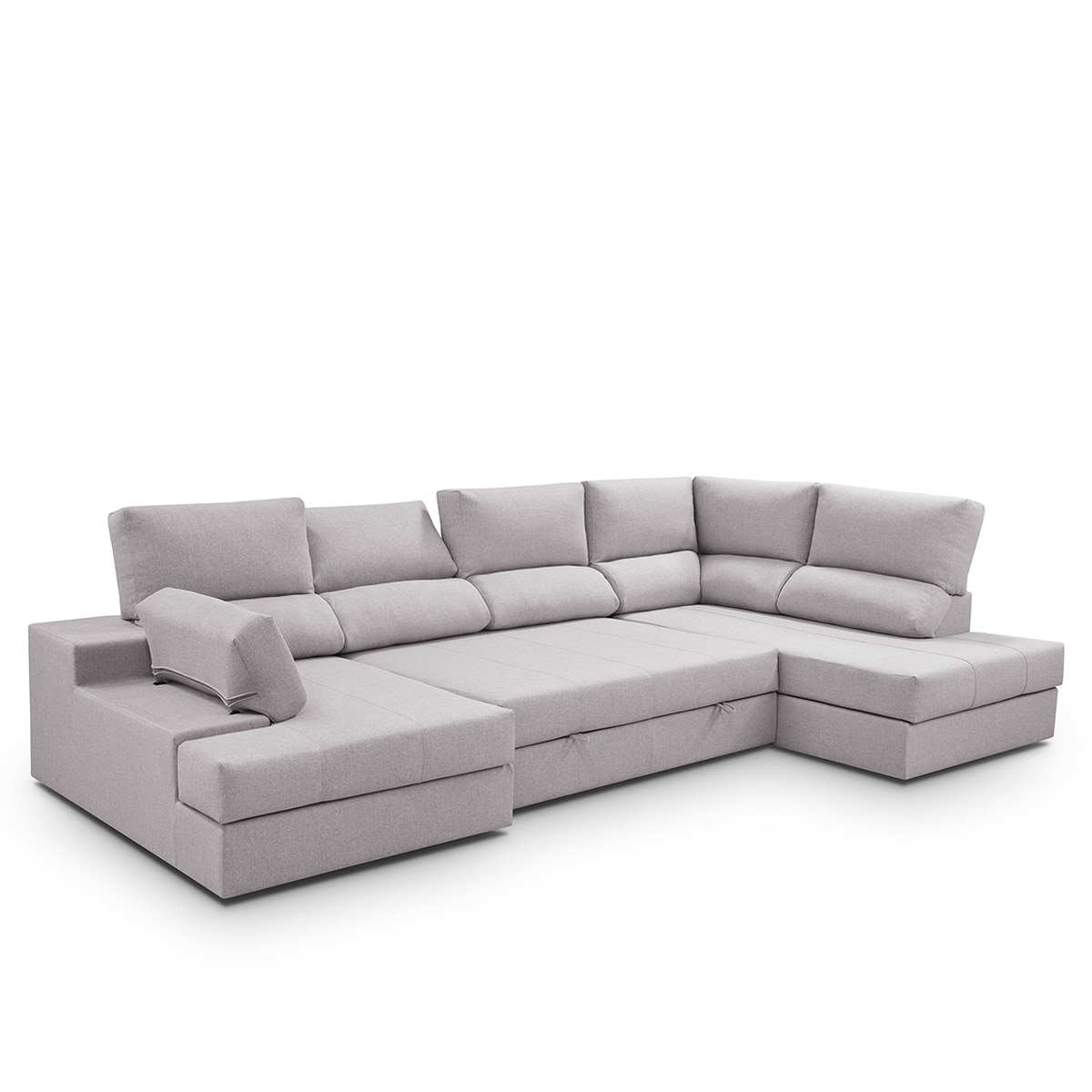 Sofá cama con rinconera derecha y chaiselongue izquierda Eskil El Corte Inglés - Gris claro 296 cm Gris claro-8