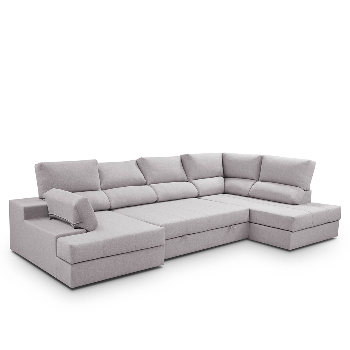 Sofá cama con rinconera derecha y chaiselongue izquierda Eskil El Corte Inglés - Gris claro 296 cm Gris claro-9