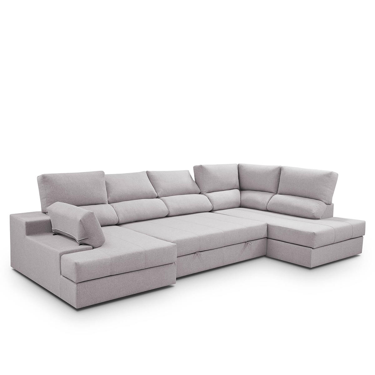 Sofá cama con rinconera derecha y chaiselongue izquierda Eskil El Corte Inglés - Gris claro 296 cm Gris claro-10