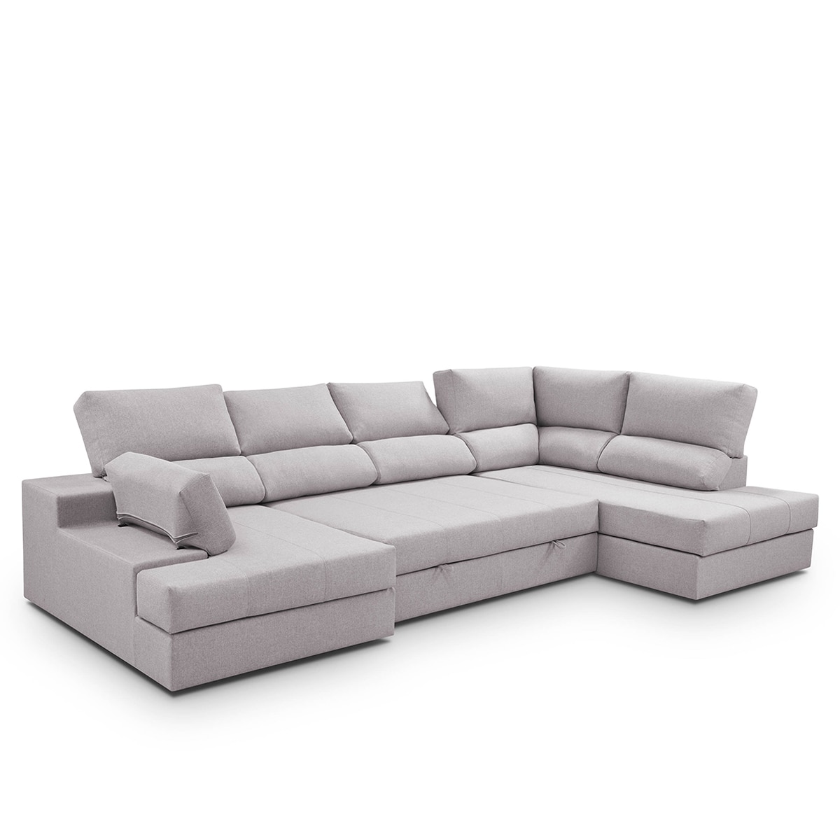 Sofá cama con rinconera derecha y chaiselongue izquierda Eskil El Corte Inglés - Gris claro 296 cm Gris claro-11