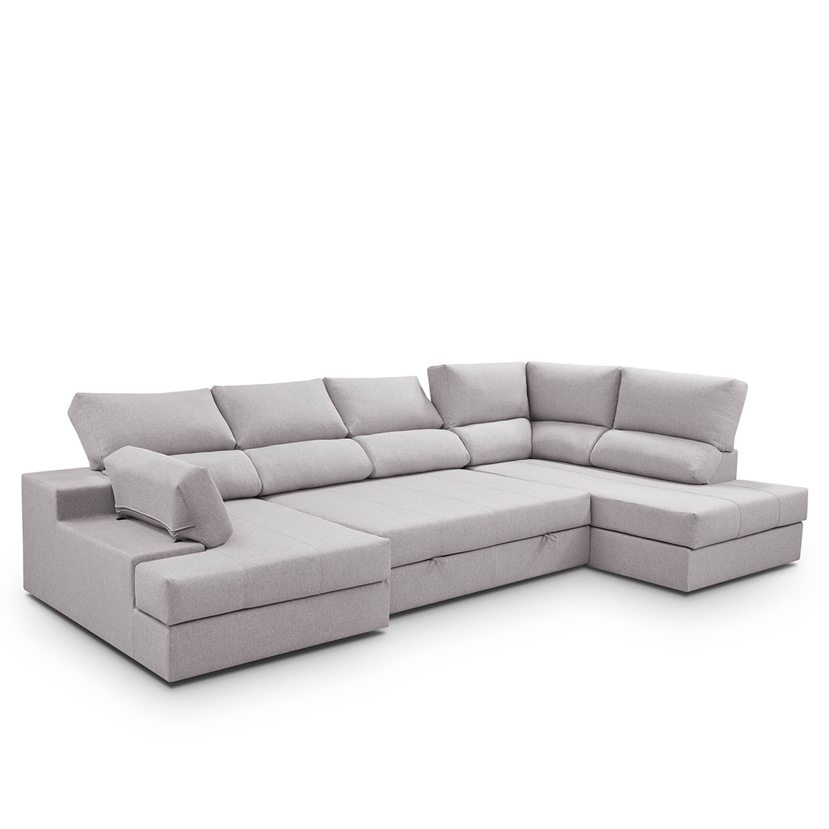 Sofá cama con rinconera derecha y chaiselongue izquierda Eskil El Corte Inglés - Gris claro 296 cm Gris claro-12