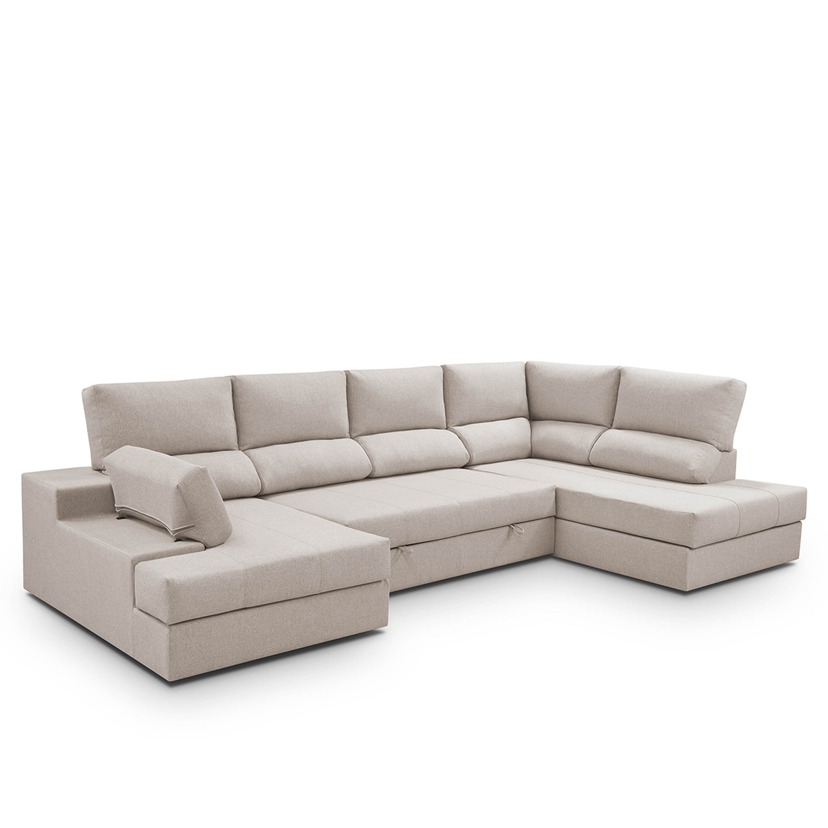 Sofá cama con rinconera derecha y chaiselongue izquierda Eskil - Crudo 296 cm Crudo-5
