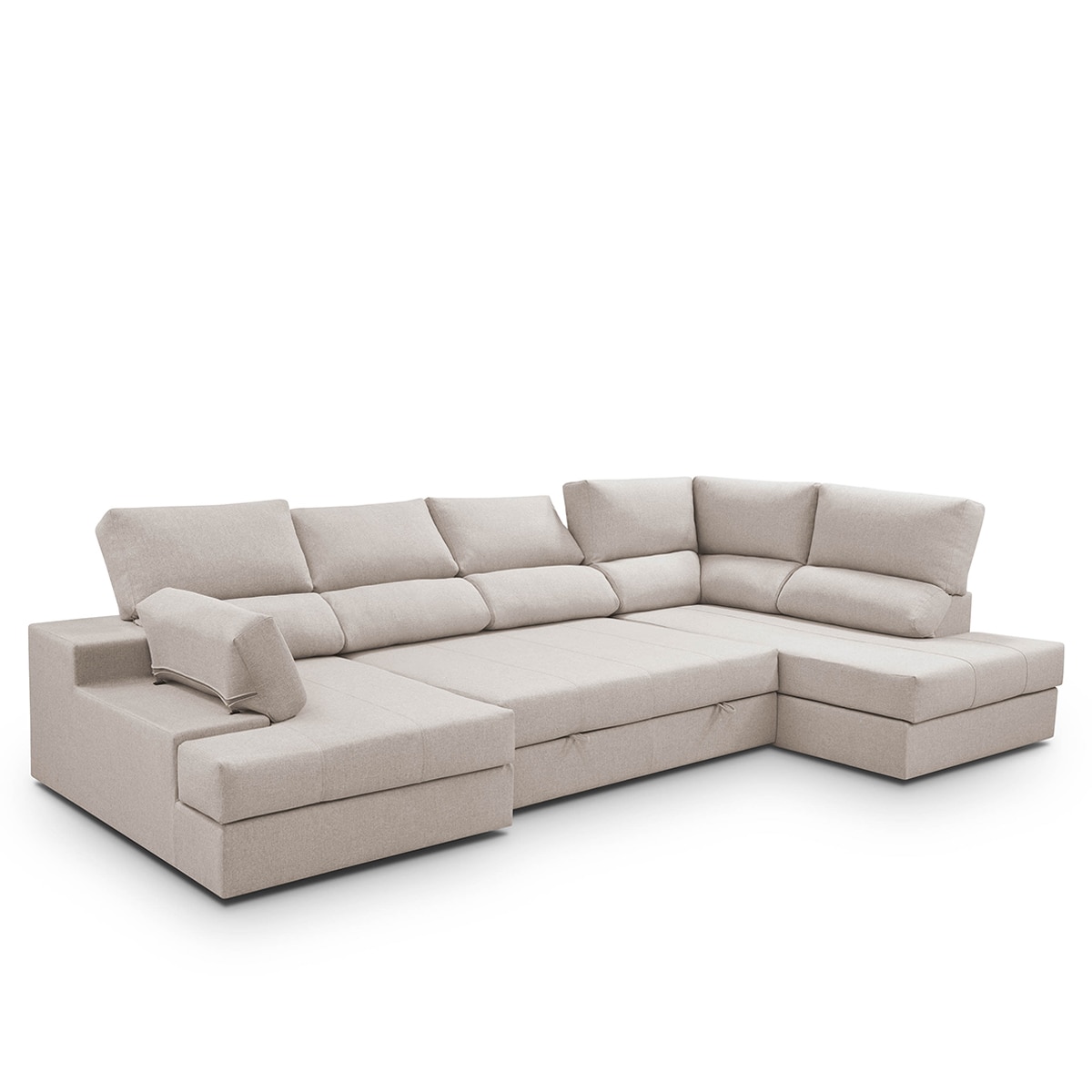 Sofá cama con rinconera derecha y chaiselongue izquierda Eskil - Crudo 296 cm Crudo-11