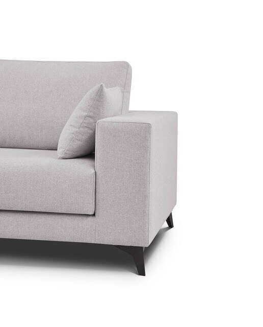 Sofá tapizado con chaiselongue izquierda Nido El Corte Inglés - Gris claro 250 cm Gris claro-5