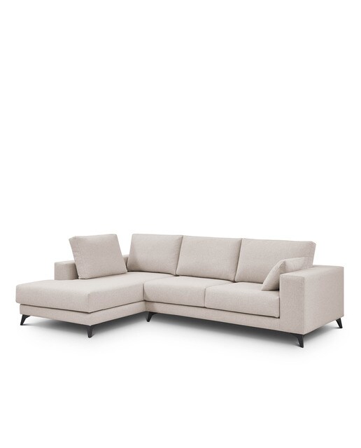 Imagen 2 de Sofá tapizado con chaiselongue izquierda Nido El Corte Inglés - Crudo 250 cm Crudo