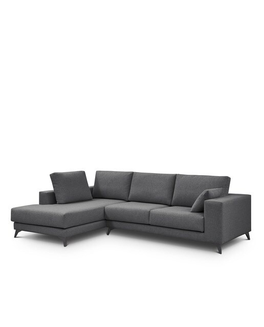 Sofá Estofado com Chaise-Longue Esquerda Ninho Antracite-2