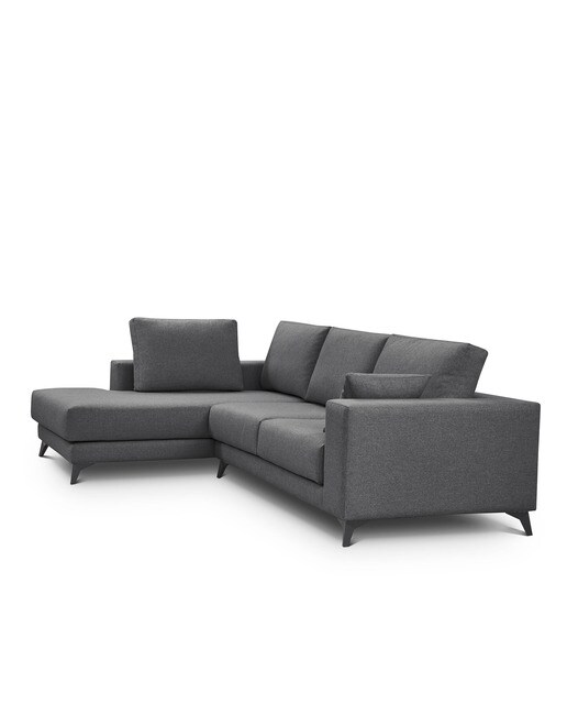 Sofá Estofado com Chaise-Longue Esquerda Ninho Antracite-3