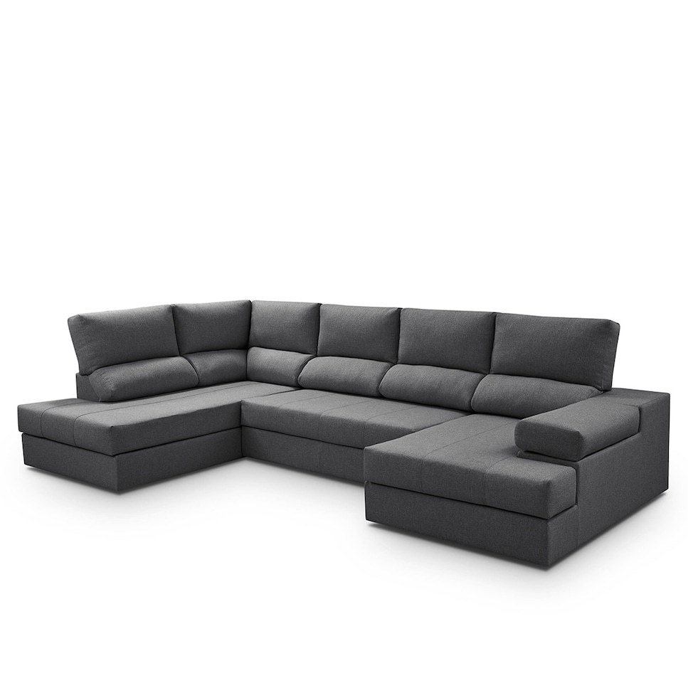 Imagen 0 de Sofá cama con rinconera izquierda y chaiselongue derecha Eskil El Corte Inglés Antracita