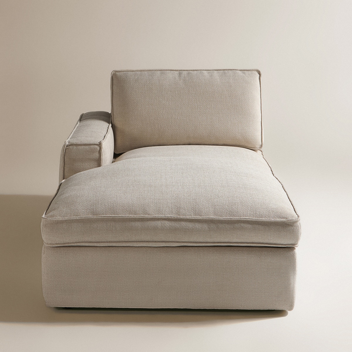 Sofá de Canto de 5 lugares com 2 Chaiselongue Alice Bege-3