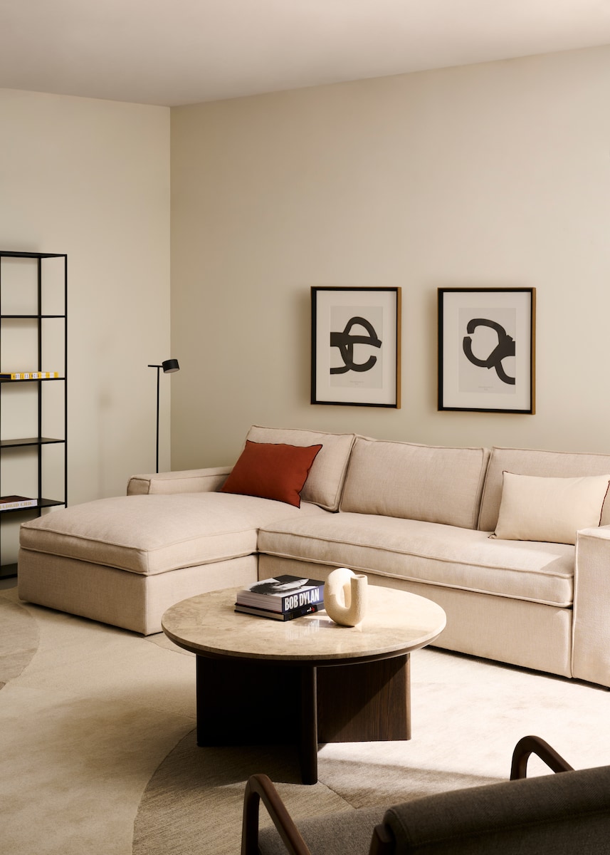 Sofá de Canto de 5 lugares com 2 Chaiselongue Alice Bege-18