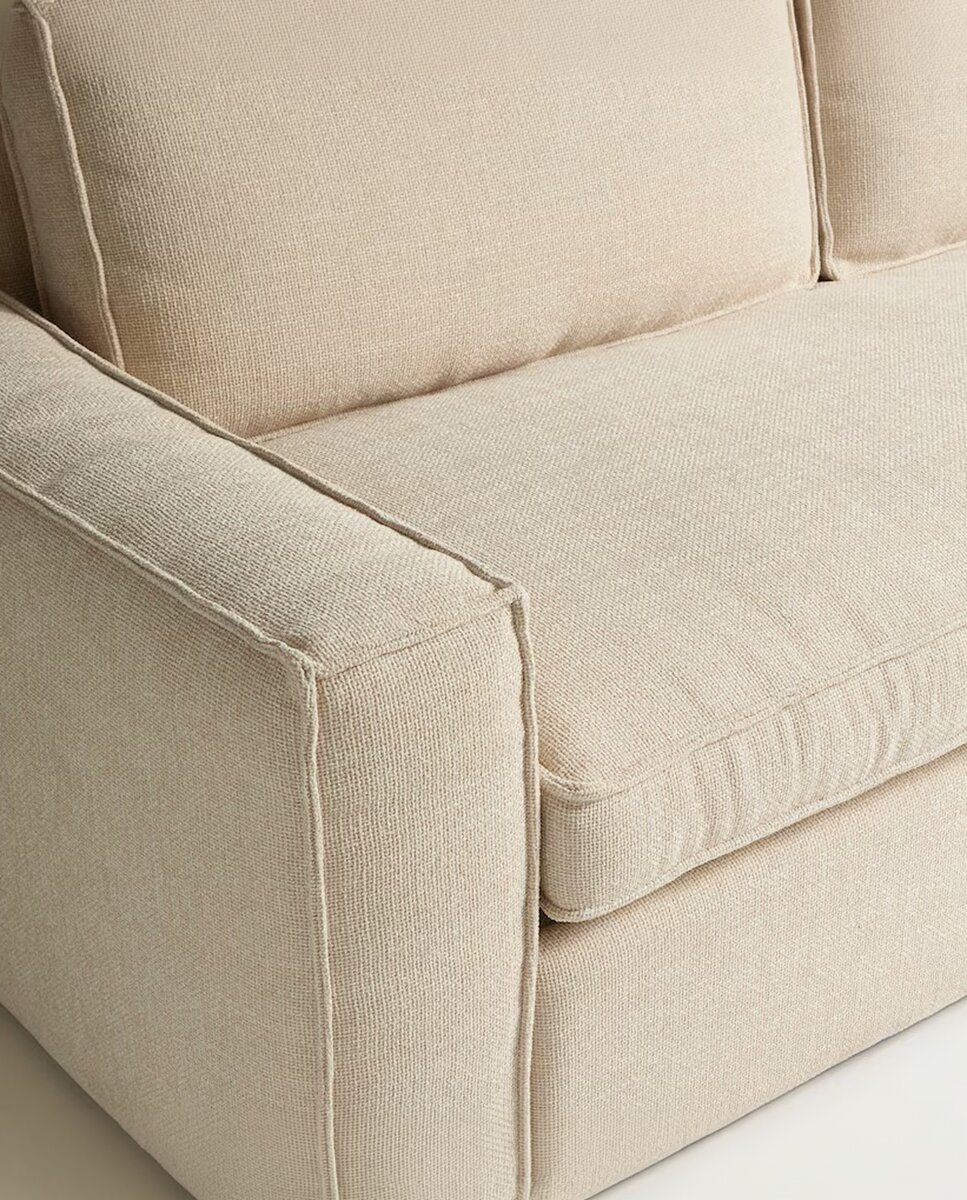 Sofá de 5 plazas con chaiselongue derecha Alice - Beige Beige-3