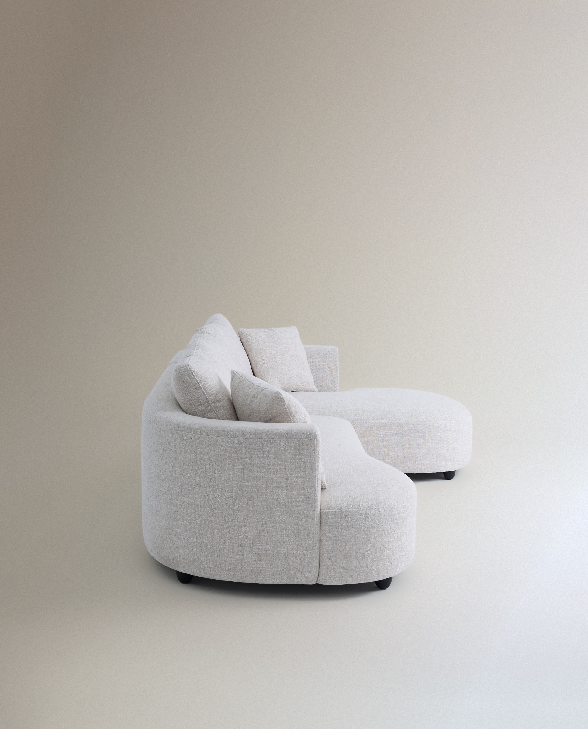 Sofá de 5 Lugares com Chaiselongue Direita Bremen Cru-4