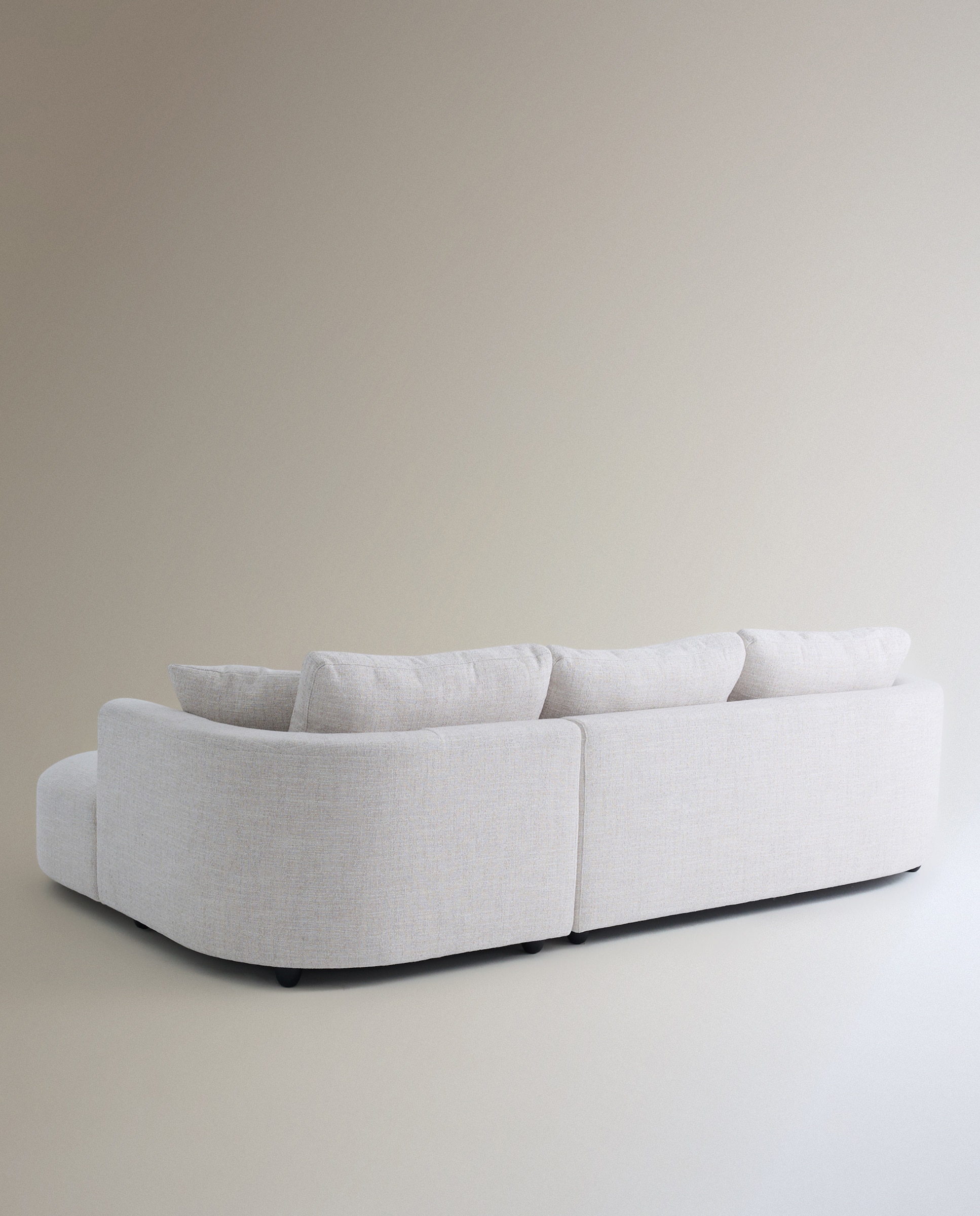 Sofá de 5 Lugares com Chaiselongue Direita Bremen Cru-5