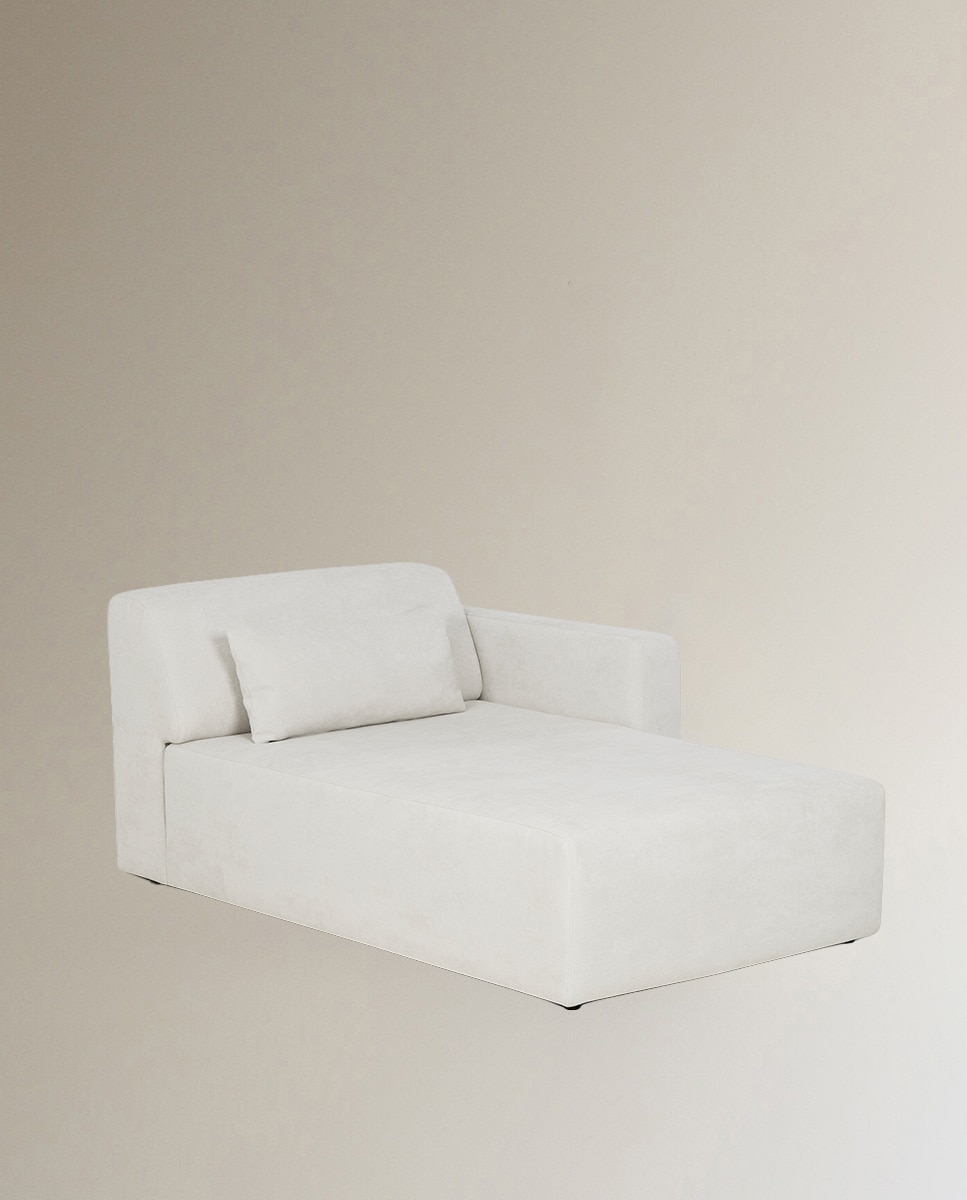 Módulo chaise longue com braço direito para o sofá Copenhague Cru-2