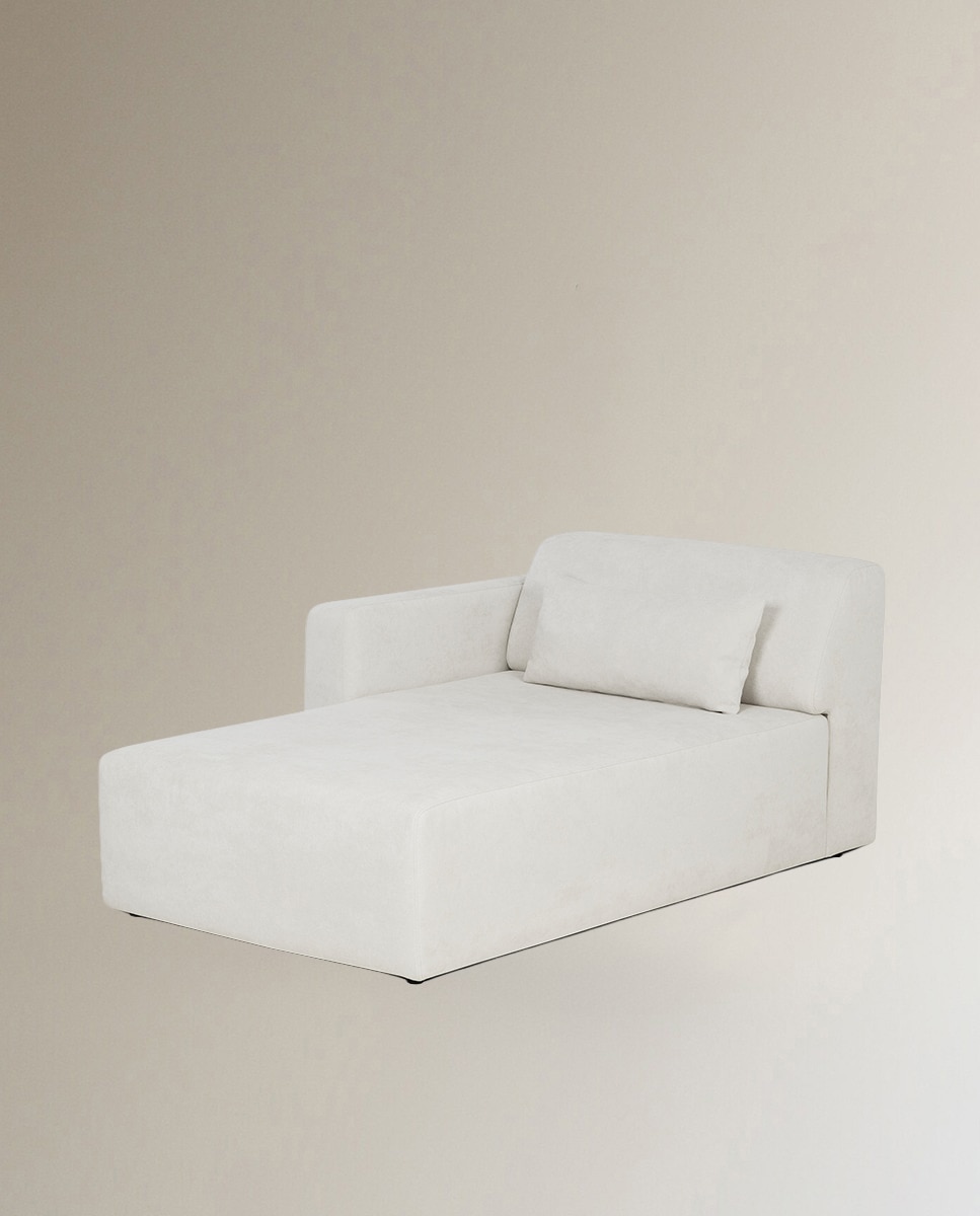 Módulo chaise longue com braço esquerdo para o sofá Copenhague Cru-2