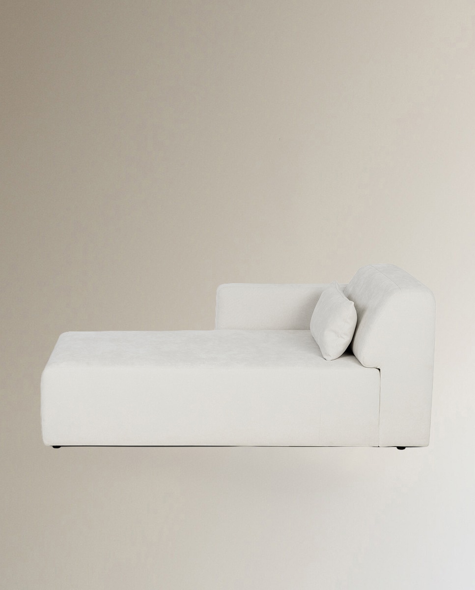 Módulo chaise longue com braço esquerdo para o sofá Copenhague Cru-3