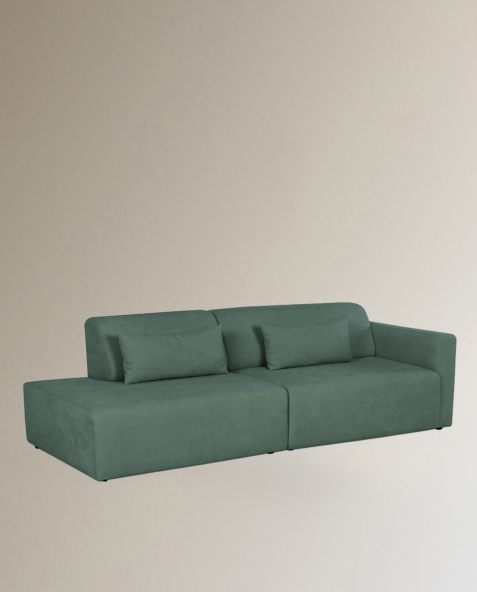 Sofá modular con terminal izquierdo Copenhague - Verde Verde-2