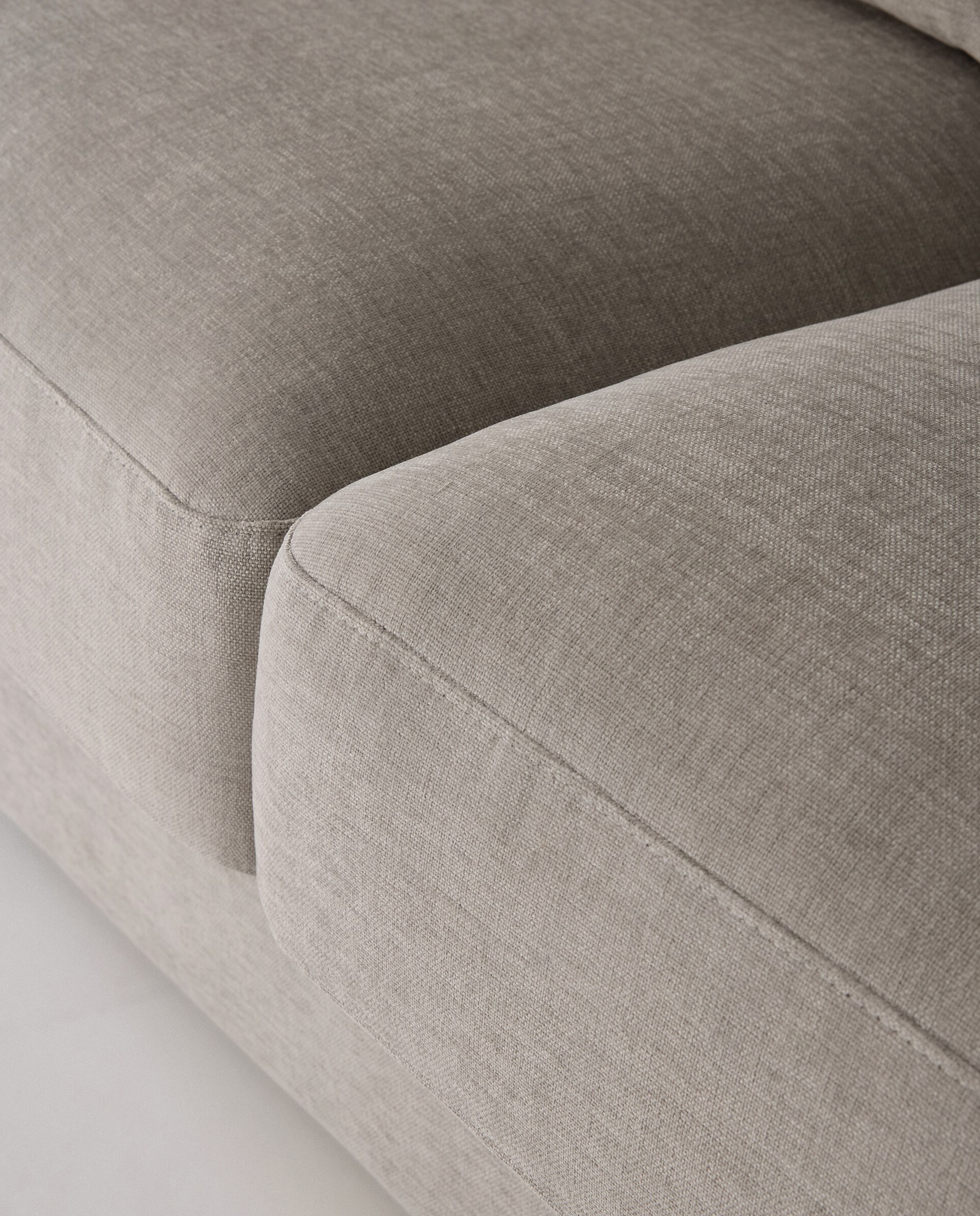 Sofá estofado de 3 lugares com assentos deslizantes e chaise longue esquerda com arca Cloud Cinzento-claro-11
