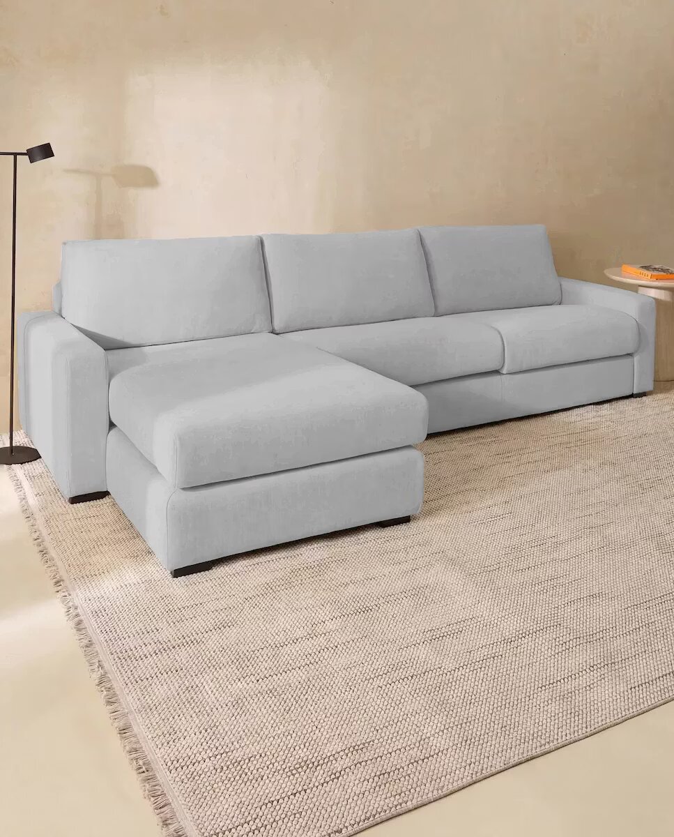 Imagen 1 de Sofá de 5 plazas con chaise longue izquierda Verona - Plata Plata