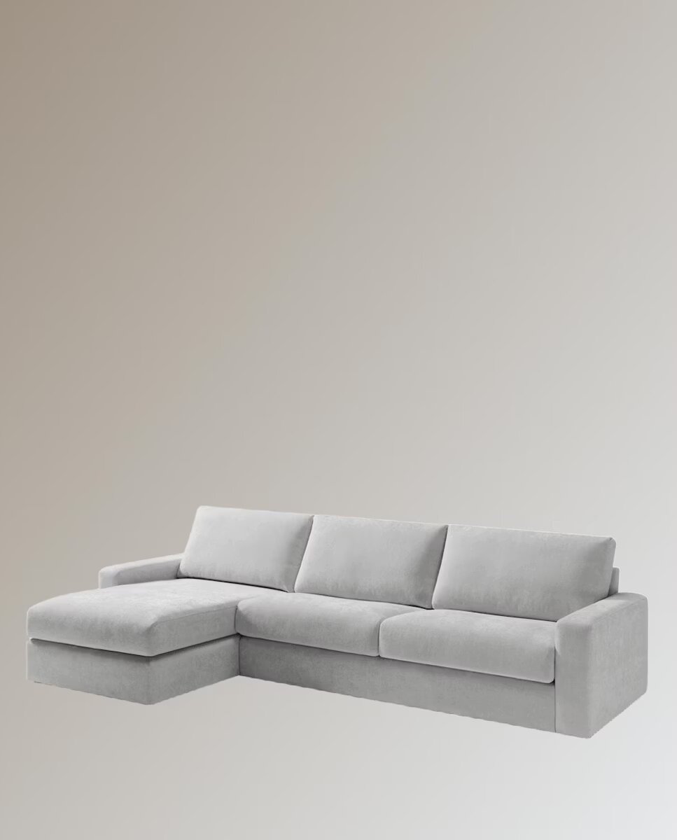 Imagen 3 de Sofá de 5 plazas con chaise longue izquierda Verona - Plata Plata