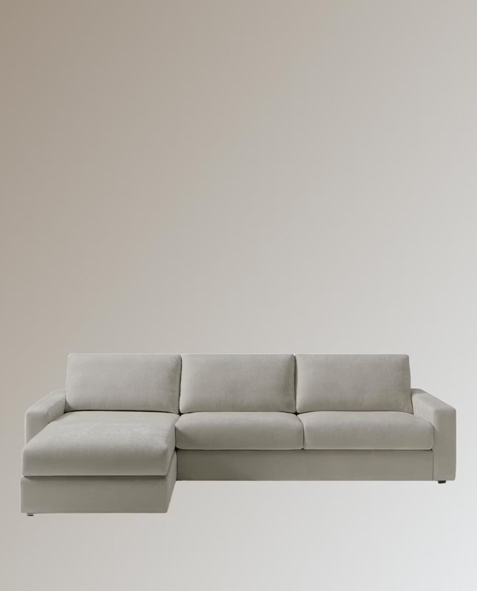 Imagen 2 de Sofá de 5 plazas con chaise longue izquierda Verona - Gris perla Gris perla